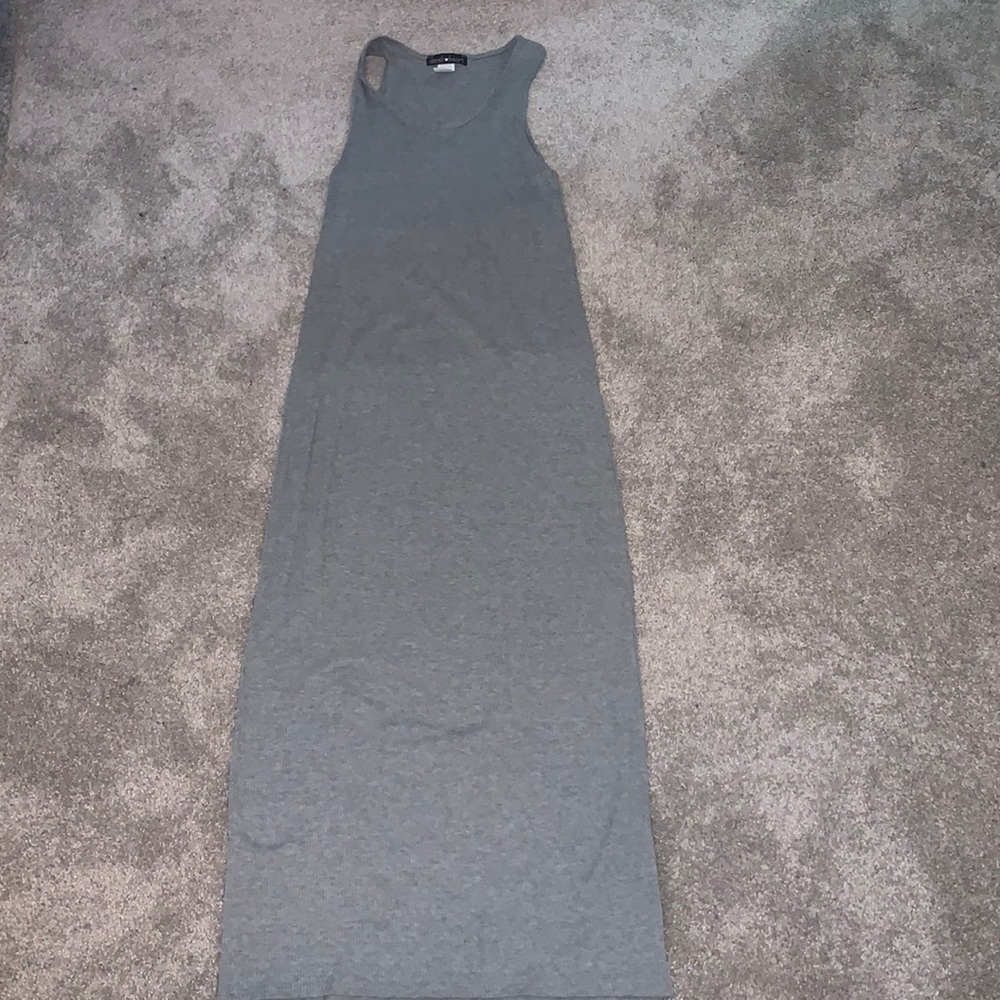 Gray long tight fit dress